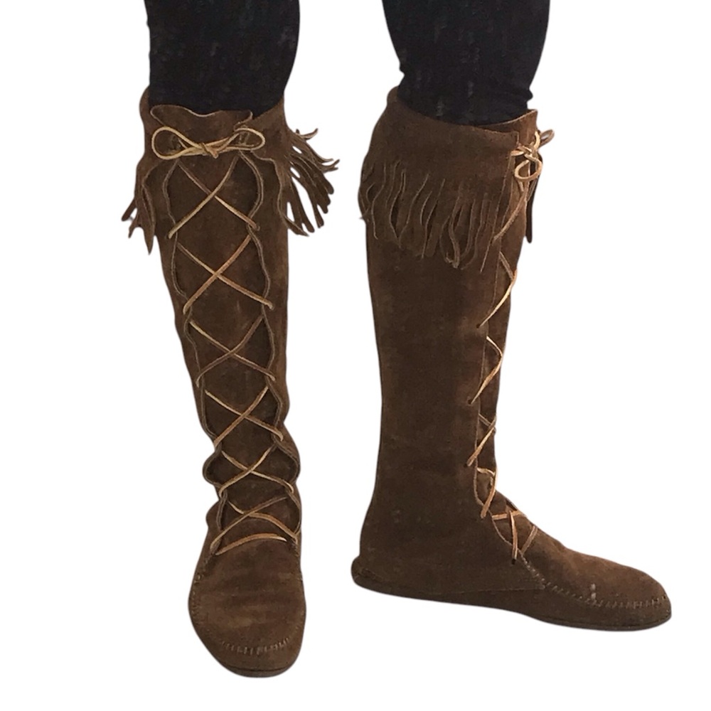 MINNETONKA 1422 Brown Boots Size 8
